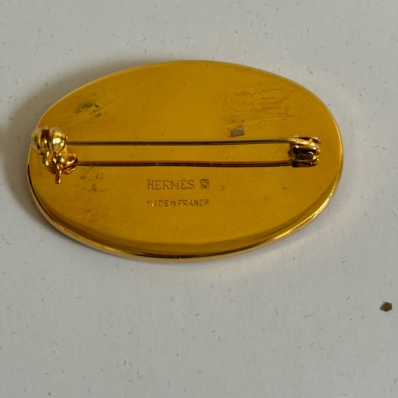 Hermes brooch vintage 1980s porcelain - Picture 2 of 2